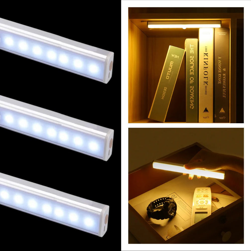 Motion Sensor LED Light with USB Rechargeable Battery and 120-Degree Detection