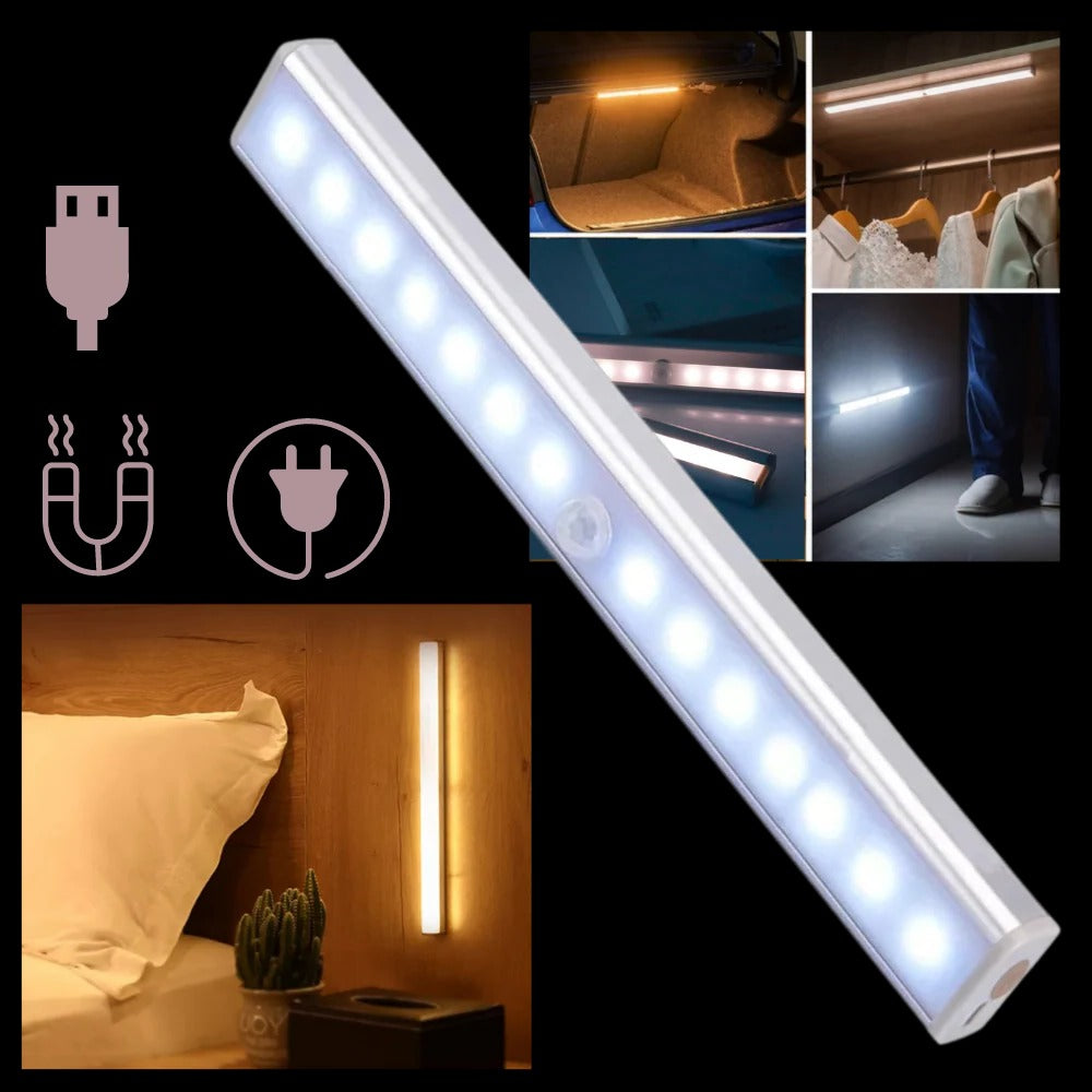 Motion Sensor LED Light with USB Rechargeable Battery and 120-Degree Detection