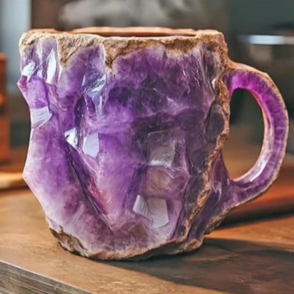 Mineral-Inspired Crystal Coffee Cup, Durable and Elegant