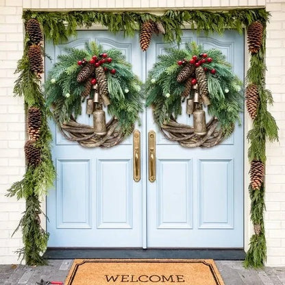 Rustic Farmhouse Christmas Wreath With Natural Accents