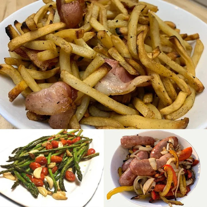 Small Hole Rolling Mesh Grill Basket For Fries And Shrimp