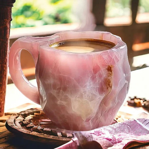 Crystal-Inspired Geometric Coffee Mug with Faceted Design and Heat Resistant Material