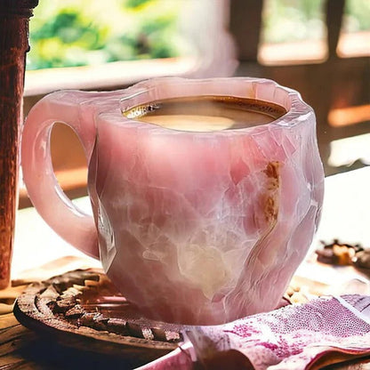 Crystal-Inspired Geometric Coffee Mug with Faceted Design and Heat Resistant Material