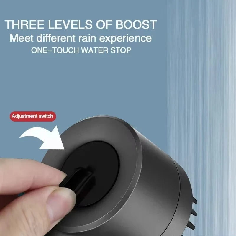 Shower Head with Massage Brush – 3 Modes High Pressure Filter