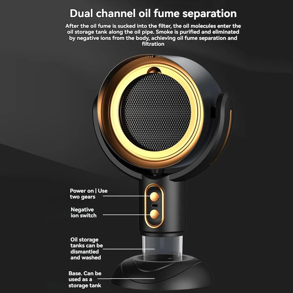 Rechargeable Desktop Air Purifier with Negative Ion Technology and Adjustable Angle