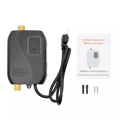 Electric Tankless Water Heater with LED Temperature Display and Instant Heating