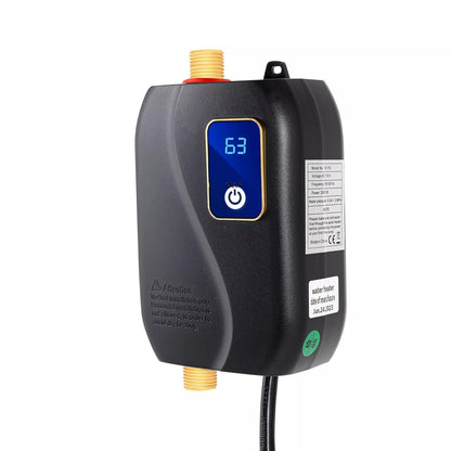 Electric Tankless Water Heater with LED Temperature Display and Instant Heating