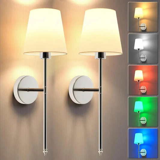 Smart Wireless LED Wall Lamps with Remote Control