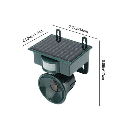 Solar Powered Motion Activated Outdoor Bird Deterrent Device