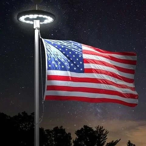 Solar Powered Flagpole Lights all Night Long Lasting LED Flag Pole Lights
