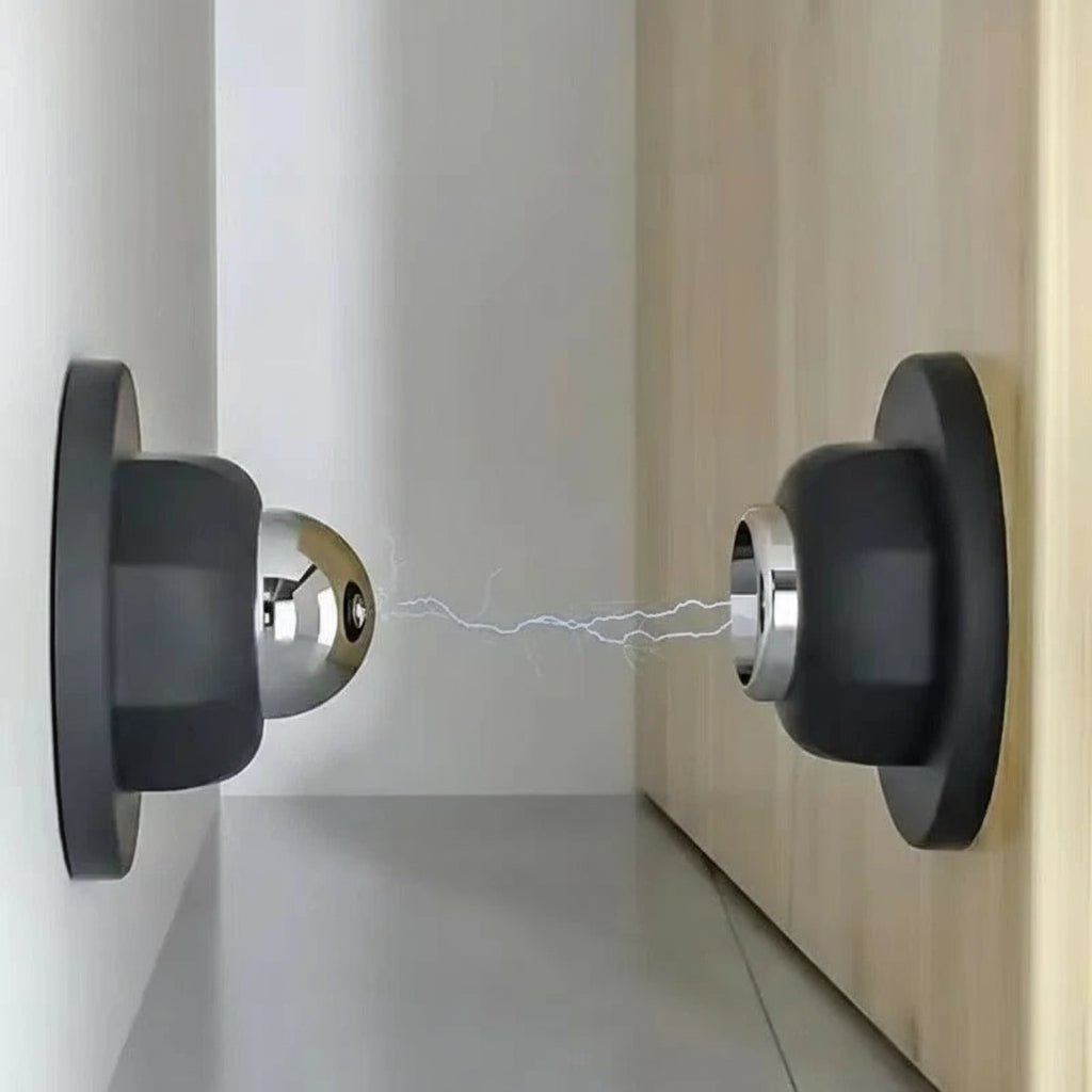 Magnetic Door Holder with Adhesive Installation and Stainless Steel Construction
