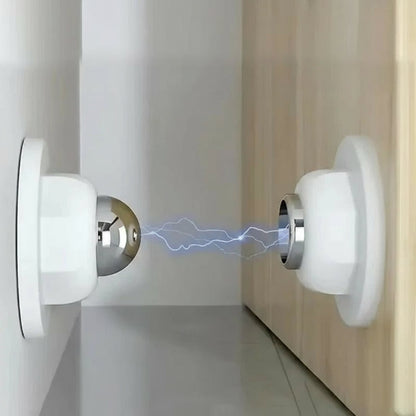 Magnetic Door Holder with Adhesive Installation and Stainless Steel Construction