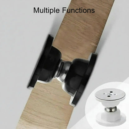 Magnetic Door Holder with Adhesive Installation and Stainless Steel Construction