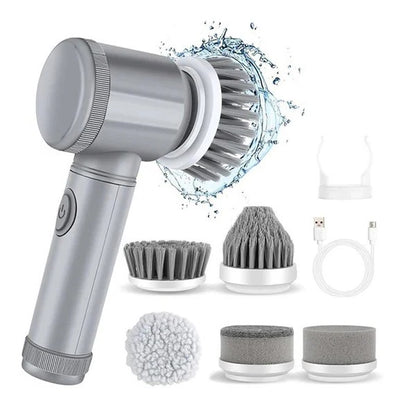 Turbo Electric Spin Scrubber – Cordless Cleaner with Brush Heads Kit