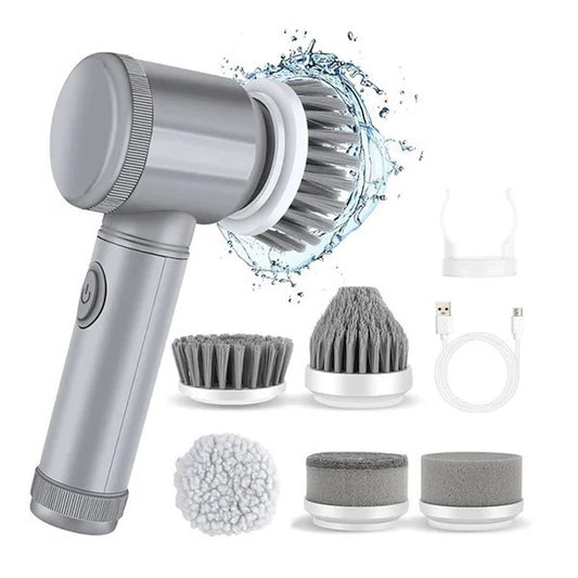 Turbo Electric Spin Scrubber – Cordless Cleaner with Brush Heads Kit