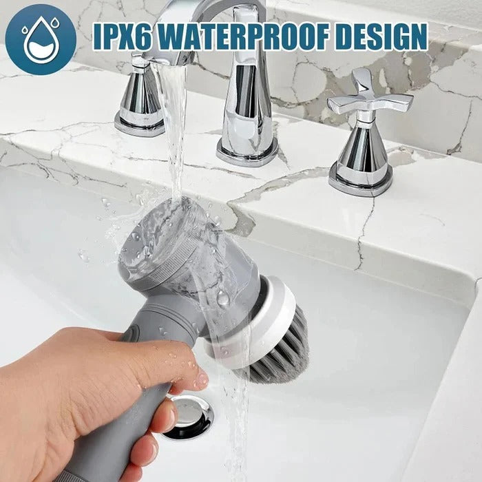 Turbo Electric Spin Scrubber – Cordless Cleaner with Brush Heads Kit