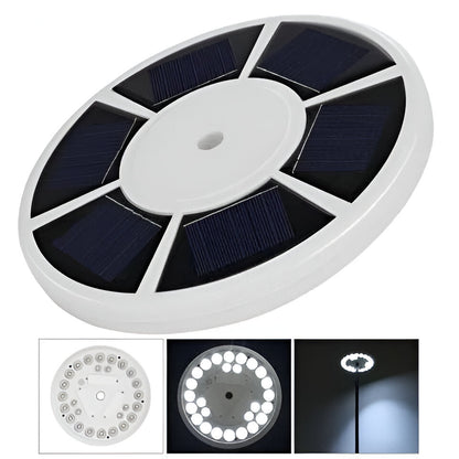 Solar Flagpole Light with 26 White LEDs and Auto-Sensing Activation, IP67 Waterproof