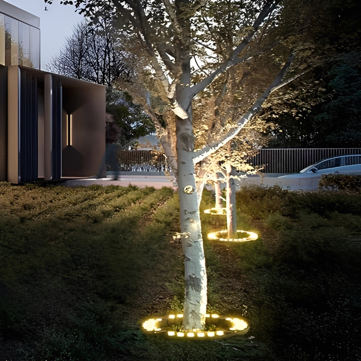 Warm White LED Landscape Spotlight with Ground Stake and Weatherproof Housing