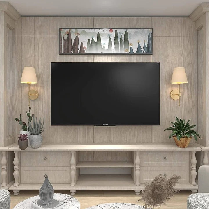 Cordless Wall Sconce with Adjustable Brightness and Remote Control, 630 Lumens
