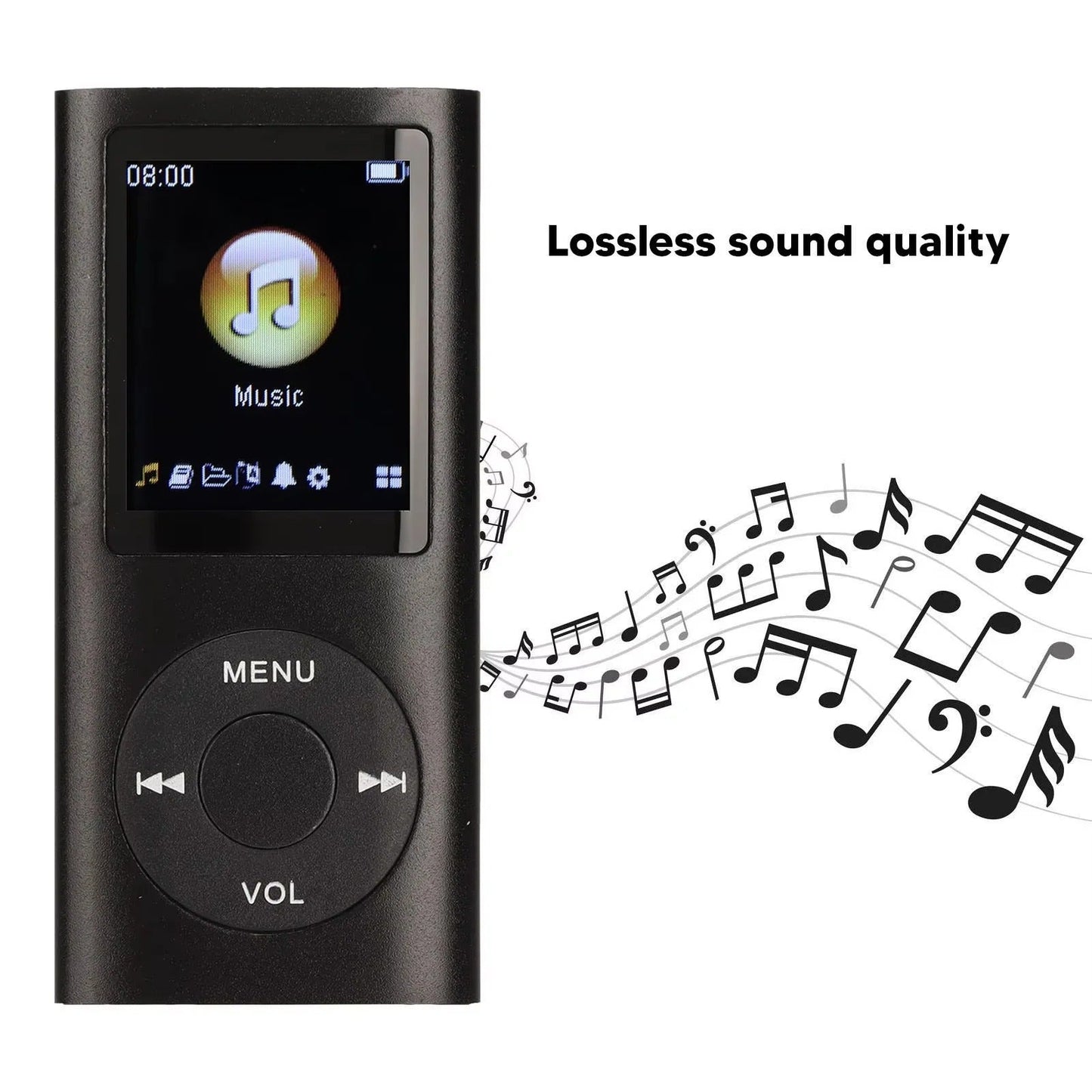 Portable MP3 Player with Lossless Audio and 1.8 Inch LCD Screen