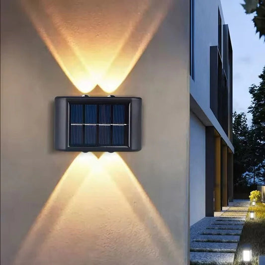 Solar Wall Light with Automatic Dusk-to-Dawn Sensor and Weather-Resistant Housing
