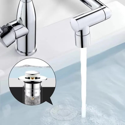 Sink Stopper with Removable Strainer Basket and Bounce Press Operation for Standard Drains