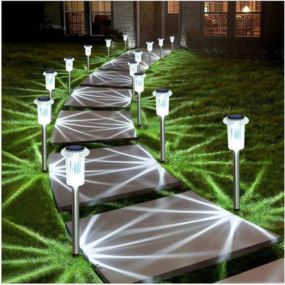 Solar Pathway Light with Snowflake Projection and Auto Sensor, 10-Pack IP64