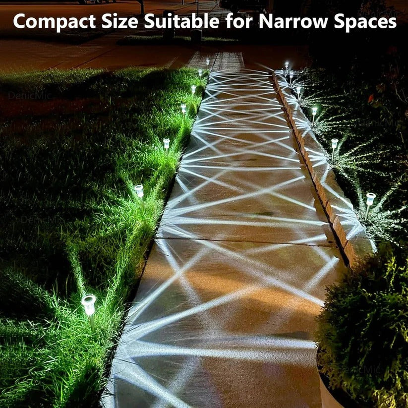 Solar Pathway Light with Snowflake Projection and Auto Sensor, 10-Pack IP64