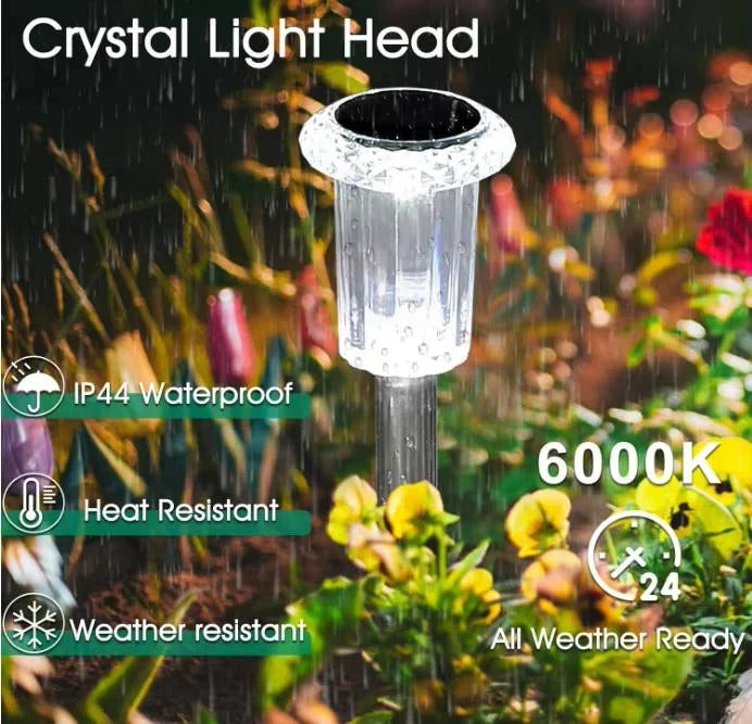 Solar Pathway Light with Snowflake Projection and Auto Sensor, 10-Pack IP64