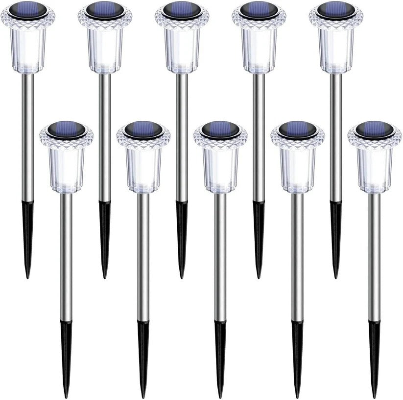 Solar Pathway Light with Snowflake Projection and Auto Sensor, 10-Pack IP64