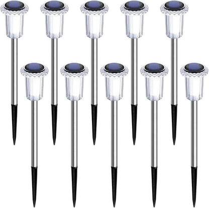 Solar Pathway Light with Snowflake Projection and Auto Sensor, 10-Pack IP64