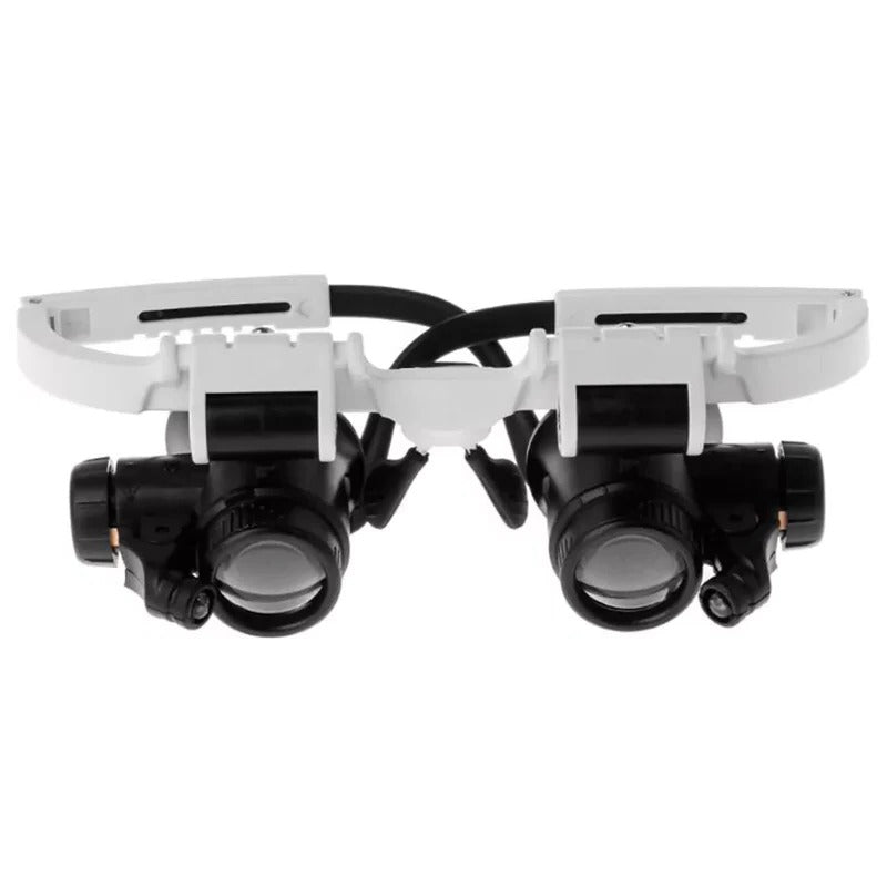 LED Magnifying Glasses with Interchangeable Lenses and Built-In Light, 8x 15x 23x
