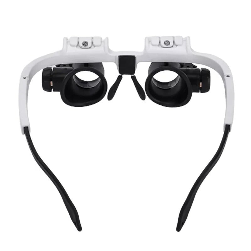 LED Magnifying Glasses with Interchangeable Lenses and Built-In Light, 8x 15x 23x