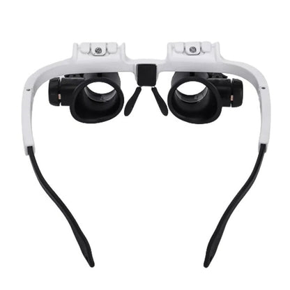 LED Magnifying Glasses with Interchangeable Lenses and Built-In Light, 8x 15x 23x