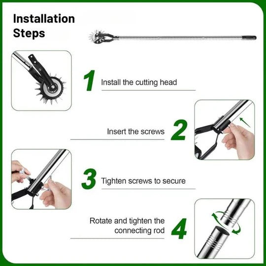 Adjustable Lawn Edger – Manual Rolling Border Trimmer with Ergonomic Handle