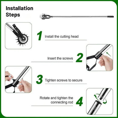 Adjustable Lawn Edger – Manual Rolling Border Trimmer with Ergonomic Handle