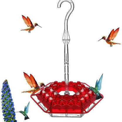 Hummingbird Feeder with Ant Moats and 30 Flower Ports, UV Resistant Polycarbonate