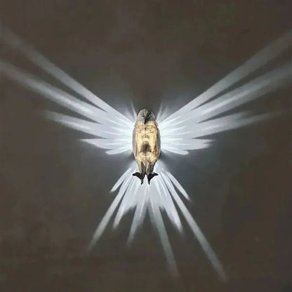 Bird Silhouette Wall Lamp with Wing Projection and Warm White LED