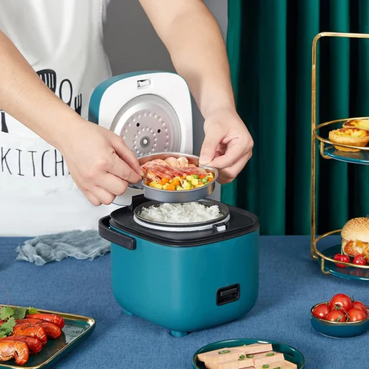 Mini Rice Cooker with Steamer Tray, 1.2Qt Compact