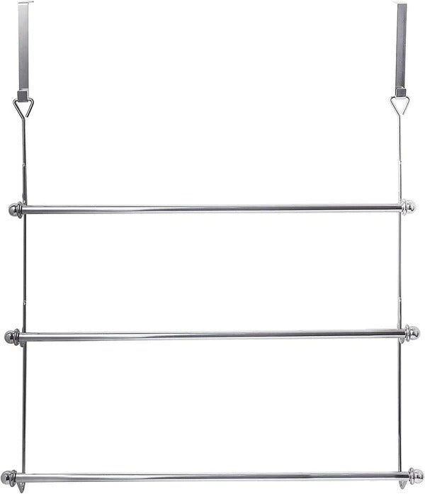 Four-Bar Over-Door Towel Rack with Metal Construction