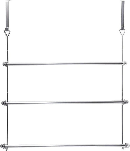 Four-Bar Over-Door Towel Rack with Metal Construction