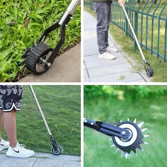 Adjustable Lawn Edger – Manual Rolling Border Trimmer with Ergonomic Handle