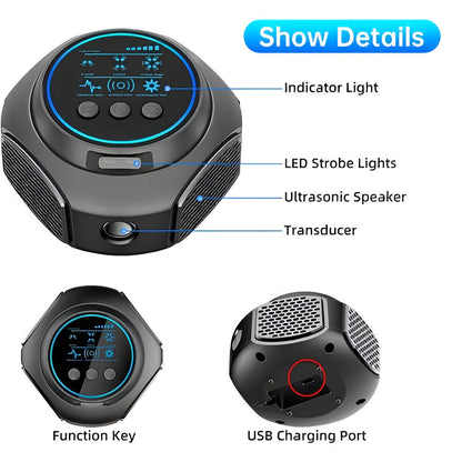 Ultrasonic Pest Repeller with 25-45 KHz Frequency and Silent Operation, 3200 Sq Ft Coverage