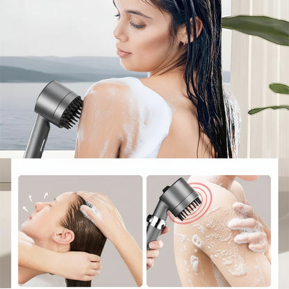 Pressure Boosting Showerhead with 9 Layer Filtration and Push Button Control