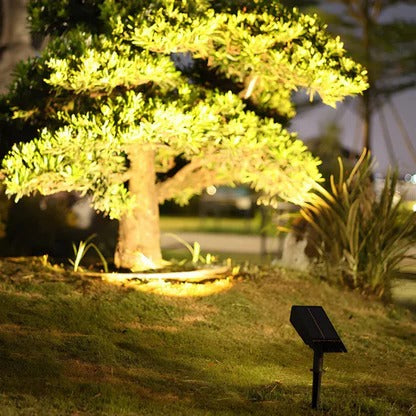 Solar Spot Light with Adjustable Zoom Lens and RGB Color Modes, IP65 Waterproof