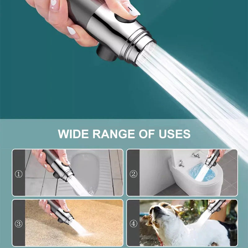 Pressure Boosting Showerhead with 9 Layer Filtration and Push Button Control