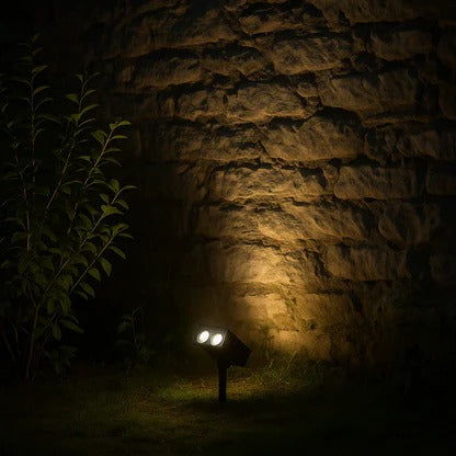 Solar Spot Light with Adjustable Zoom Lens and RGB Color Modes, IP65 Waterproof