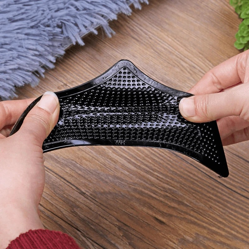 Dual Adhesive Rug Gripper Pads with Transparent Design for Multiple Surfaces