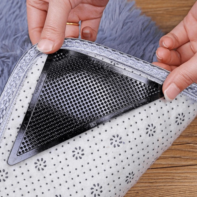 Dual Adhesive Rug Gripper Pads with Transparent Design for Multiple Surfaces