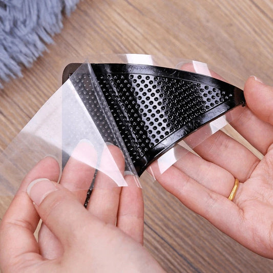 Dual Adhesive Rug Gripper Pads with Transparent Design for Multiple Surfaces